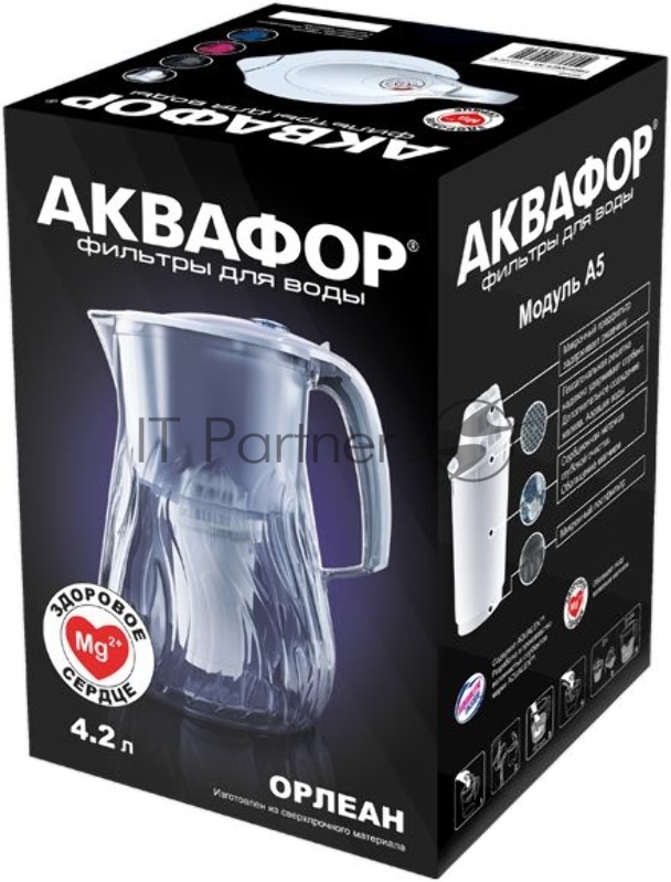 Фильтр-кувшин Аквафор ОРЛЕАН (А7)модель Р140А7FM (белый)