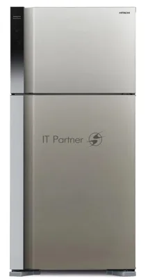 Холодильник Hitachi R-V660PUC7-1 BSL серебристый бриллиант двухкамерный инвертер 405/145л морозилка сверху, No Frost