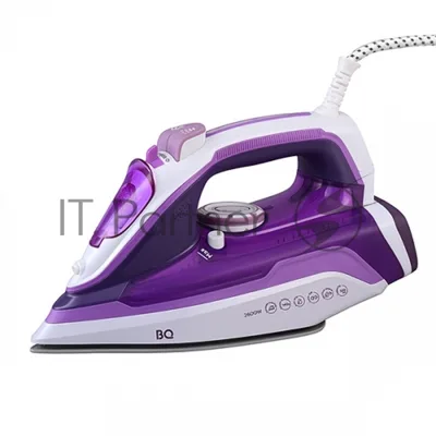 Утюг BQ SI1002 белый/фиолетовый, 2600 Вт, 30 г/мин, 140 г/мин, 320 мл