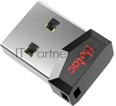 Флешка USB Netac UM81 (NT03UM81N-008G-20BK), 8Gb, USB 2.0, R/W 30/10, черный/красный