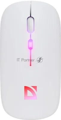 Мышь беспроводная Defender Touch MM-997 белый, 1600 dpi, радиоканал, Bluetooth, USB, кнопки - 4