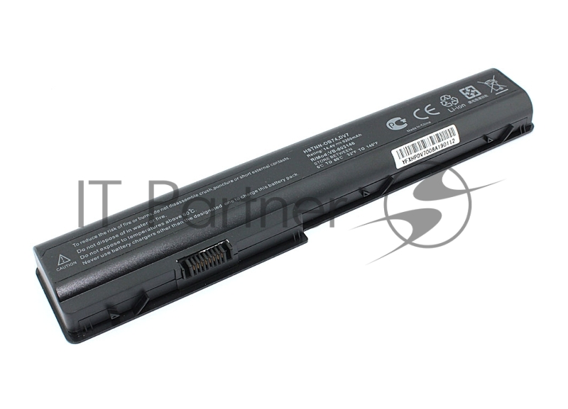 Аккумуляторная батарея для ноутбука HP Pavilion DV7, HDX18, Compaq CQ71 5200mAh 14,4V OEM черный
