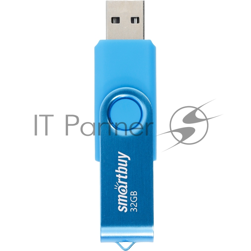 Флешка USB Smartbuy Twist Blue (SB032Gb2TWB), 32Gb, USB 2.0, R/W 15/12, синий