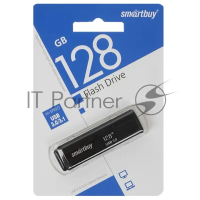Флешка USB Smartbuy Dock (SB128GbDK-K3), 128Gb, USB 3.0, R/W , черный