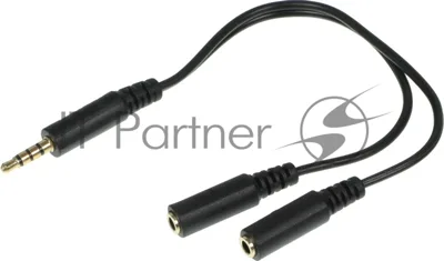 Адаптер аудио A4Tech AD-3P 2xJack 3.5 (f)/Jack 3.5 (m) 0.2м. черный