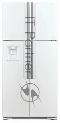 Холодильник Hitachi R-W660PUC7 GPW белый двухкамерный 396/144л морозилка сверху, No Frost, Side by Side
