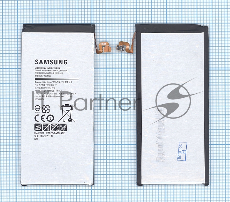 Аккумуляторная батарея EB-BA800ABE для Samsung Galaxy A8 (SM-A800) 3050mAh
