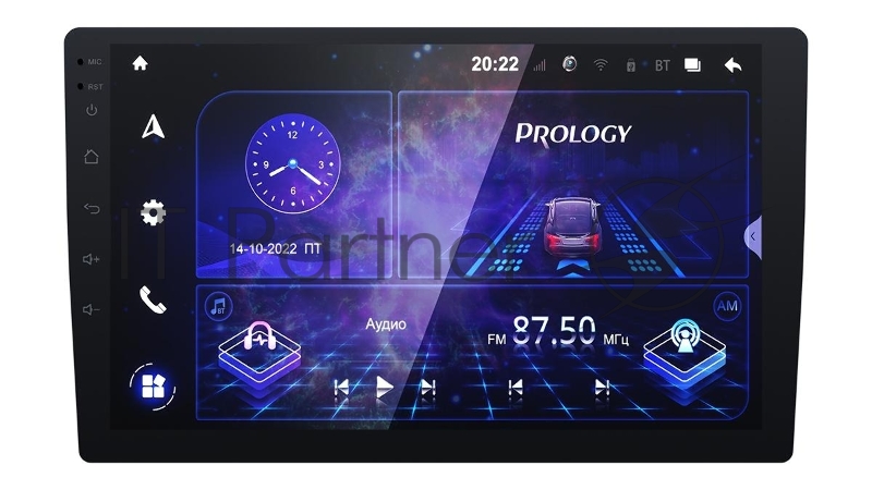 Автомагнитола Prology MPA-235 DSP, 2 DIN, 10.1", Android 10, Bluetooth, USB Type-A, AUX, GPS