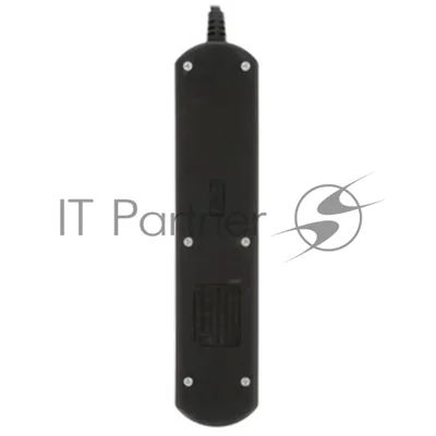 Удлинитель PC 1,5 м, 4 р, без выкл., 16А черный PC-2B-1,5M