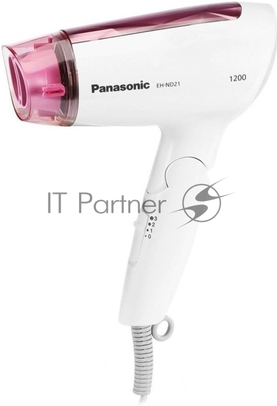 Фен Panasonic EH-ND21-P615 белый/розовый, 1200 Вт, компактный