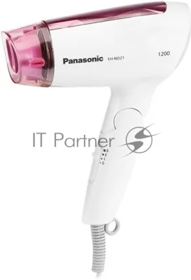 Фен Panasonic EH-ND21-P615 белый/розовый, 1200 Вт, компактный