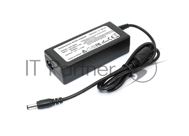 Блок питания для монитора и телевизора LCD 12V 4.5A 5.5 x 2.5 мм OEM