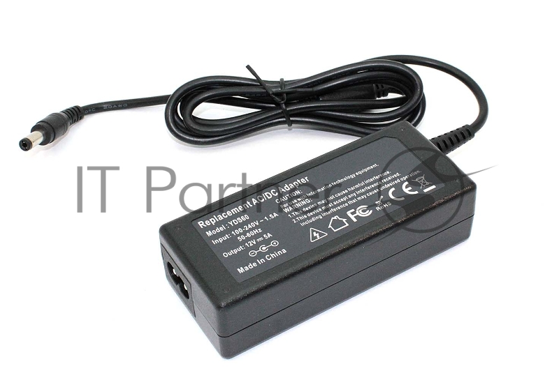 Блок питания для монитора и телевизора LCD 12V 5A 5,5 x 2,1 мм OEM
