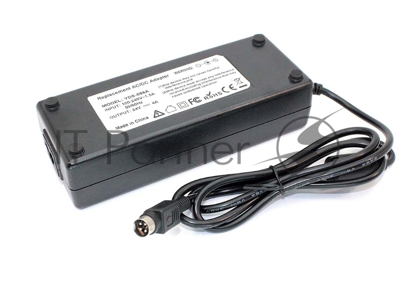Блок питания для монитора и телевизора LCD 24V 4A 96W 4pin OEM
