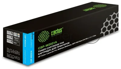 Картридж лазерный Cactus CSP-W2031A голубой (2100 стр.) для HP LJ M454/MFP M479