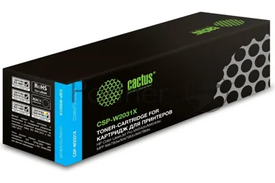 Картридж лазерный Cactus CSP-W2031X голубой (6000 стр.) для HP LJ M454/MFP M479