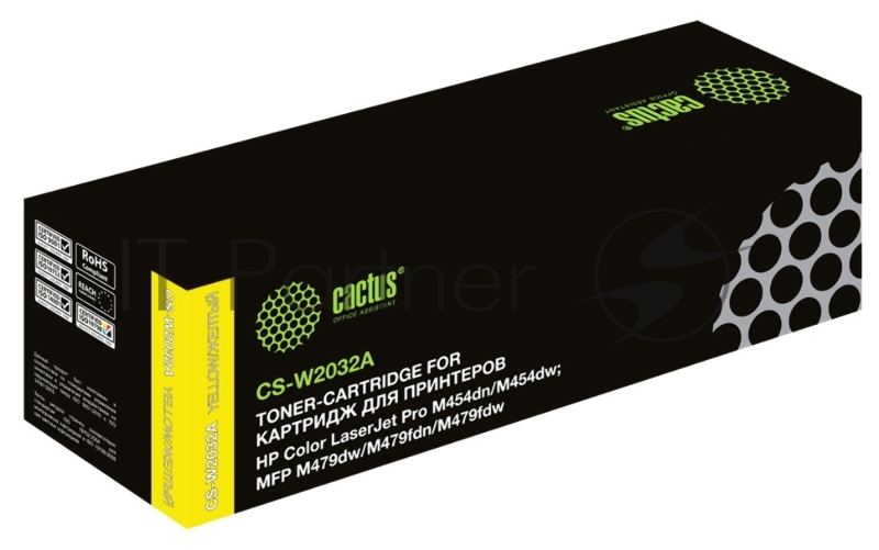 Картридж лазерный Cactus CSP-W2032A желтый (2100 стр.) для HP LJ M454/MFP M479