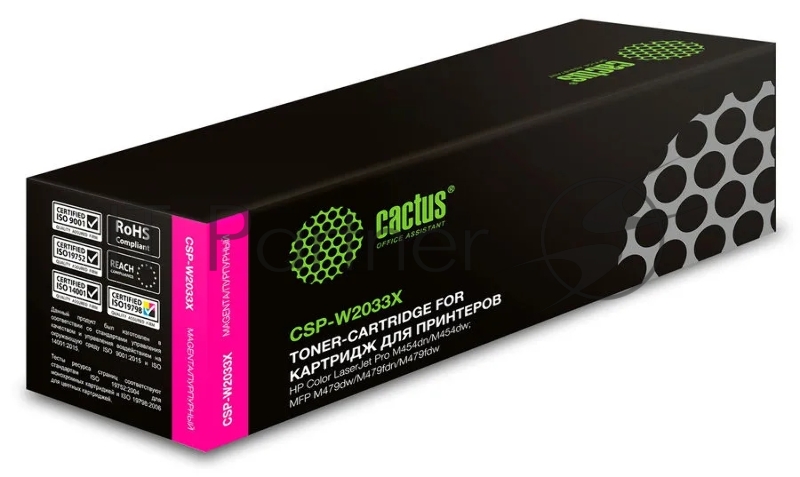 Картридж лазерный Cactus CSP-W2033X пурпурный (6000 стр.) для HP LJ M454/MFP M479