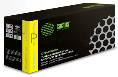 Картридж лазерный Cactus CSP-W2072X желтый (1300 стр.) для HP Color Laser 150a/150nw/178nw MFP/179fnw MFP
