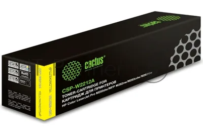 Картридж лазерный Cactus CSP-W2212A желтый (1250 стр.) для HP M255/MFP M282/M283
