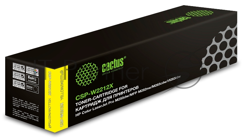 Картридж лазерный Cactus CSP-W2212X желтый (2450 стр.) для HP M255/MFP M282/M283