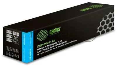 Картридж лазерный Cactus CSP-W2411A голубой (850 стр.) для HP Color LaserJet Pro M155;MFP M182nw/M183fw