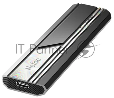 Внешний SSD Netac ZX10, 2TB, USB 3.2 Gen 2 Type-C, R/W 1050/1050, черный