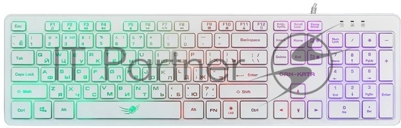 Клавиатура Dialog KGK-17U проводная, USB Type-A, белый