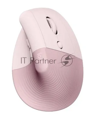 Мышь беспроводная вертикальная LOGITECH Lift Bluetooth, 400 - 4000 dpi, ROSE/DARK ROSE