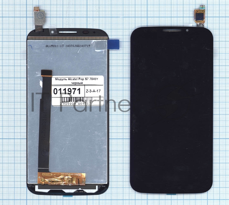Дисплей для Alcatel Pop S7 7045Y черный