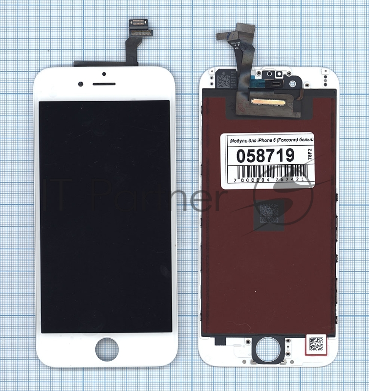 Дисплей для Apple iPhone 6 в сборе с тачскрином (Foxconn) белый
