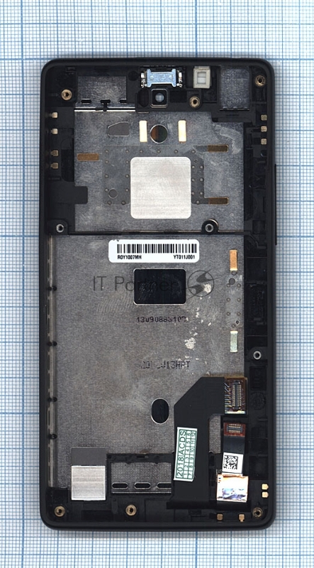 Дисплей для Yota YotaPhone 1 C9660 черный с рамкой