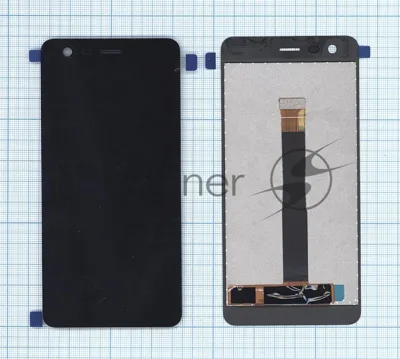 Дисплей для Nokia 2 черный