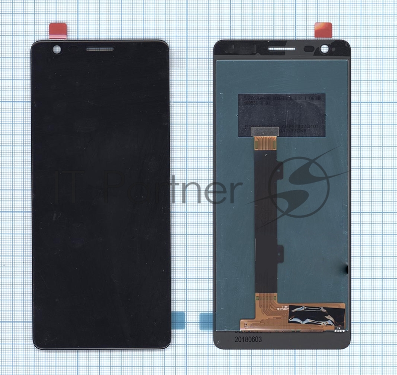 Дисплей для Nokia 3.1 черный