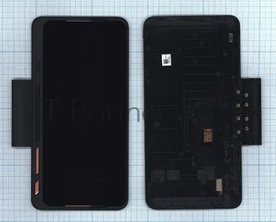 Дисплей для Asus ZS660KLS черный с рамкой