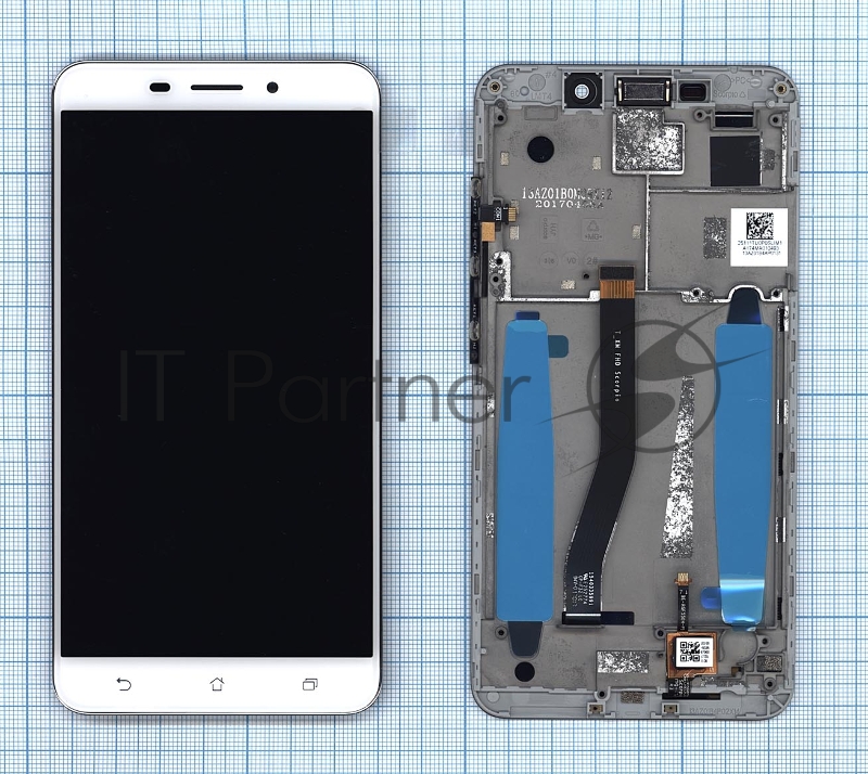 Дисплей для Asus ZenFone 3 Laser ZC551KL белый с рамкой
