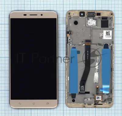 Дисплей для Asus ZenFone 3 Laser ZC551KL золотистый с рамкой