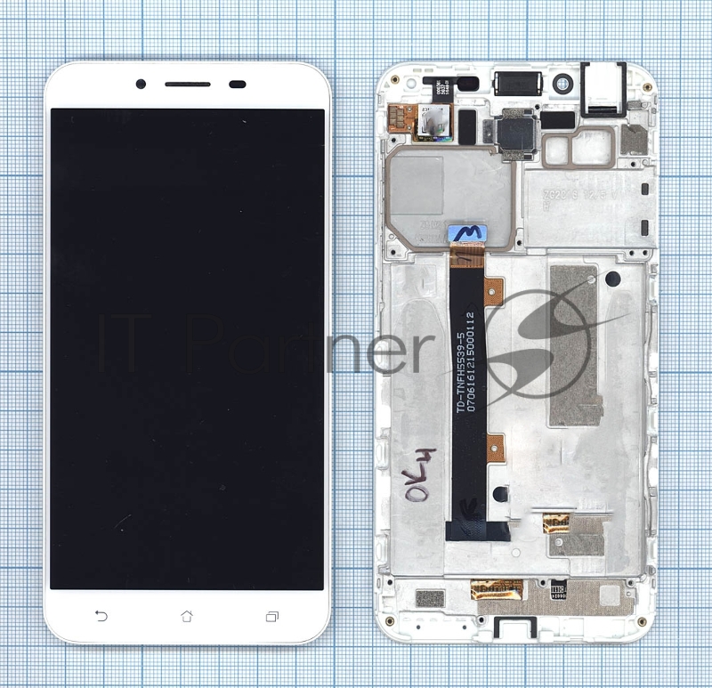 Дисплей для Asus ZenFone 3 Max ZC553KL белый с рамкой