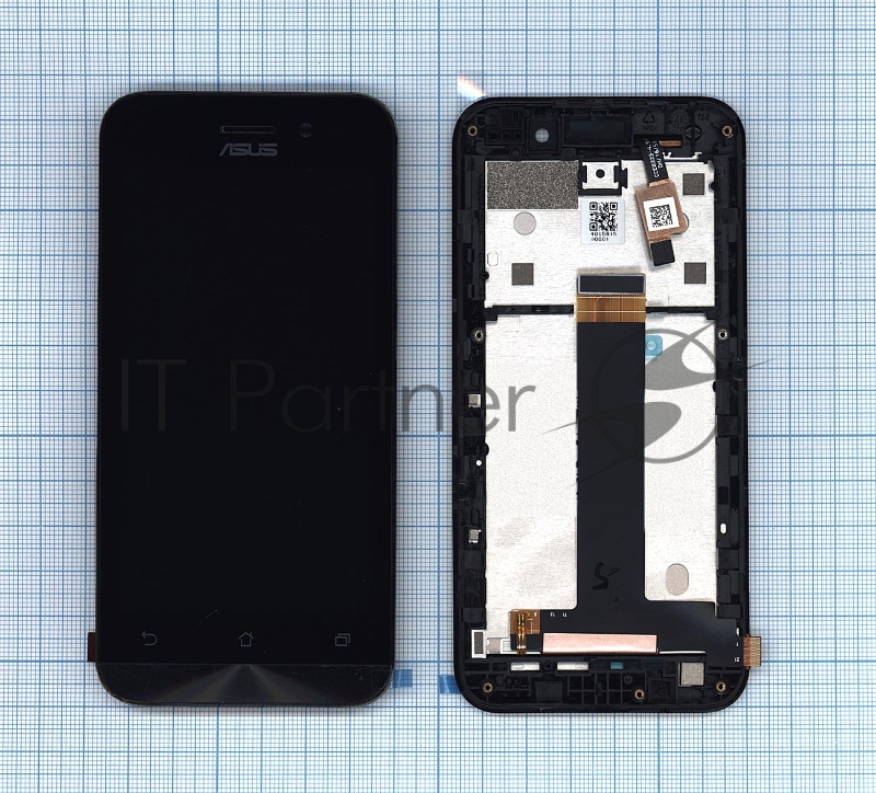 Дисплей для Asus ZenFone Go ZB452KG черный с рамкой
