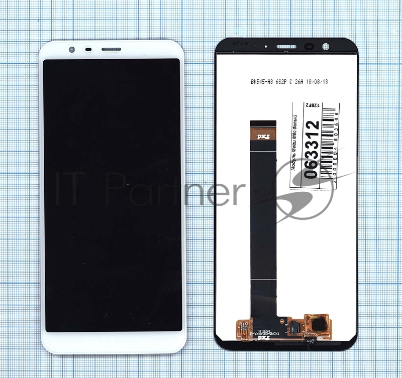 Дисплей для Meizu M8c белый