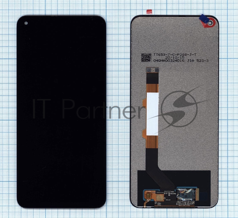 Дисплей для Xiaomi Redmi Note 9T в сборе с тачскрином черный