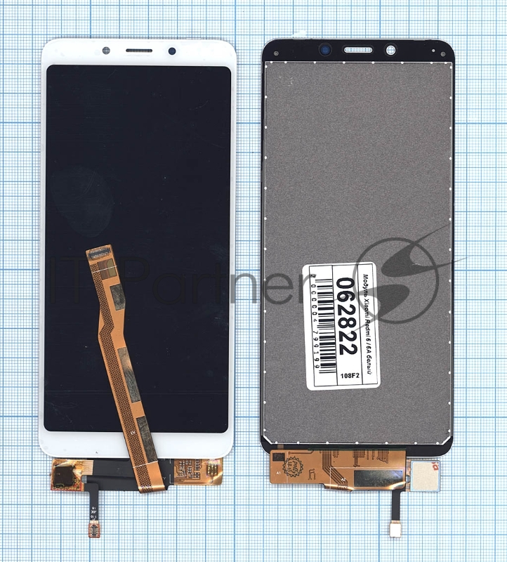 Дисплей для Xiaomi Redmi 6, Redmi 6A в сборе с тачскрином белый