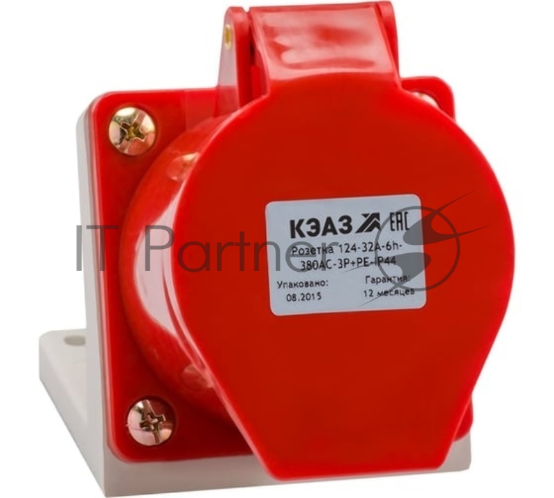 Розетка 134 63А 6h 380AC 3P+PE IP67 для монтажа на поверхность КЭАЗ 241220