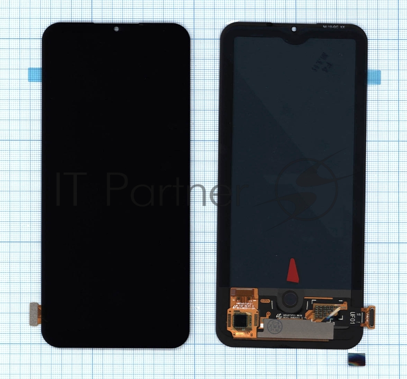 Дисплей для Xiaomi Mi10 Lite в сборе с тачскрином (OLED) черный