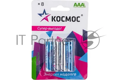 Элемент питания алкалиновый AAA/LR03 BP-8 (блист.8шт) Космос KOCLR03BL8