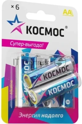 Элемент питания Космос алкалиновый AA/LR06 BP-6 (блист.6шт)