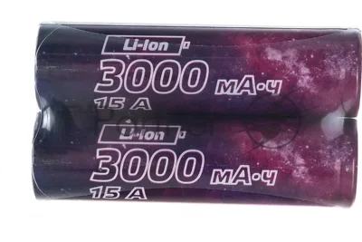 Аккумулятор 18650 Li-ion 3000мА.ч без защиты высокотоковый низкая шляпка (уп.2шт) КОСМОС KOC18650Li30UL20CS2