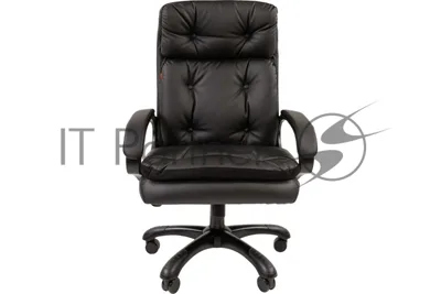 Кресло Chairman 442 черный, экокожа, 120 кг