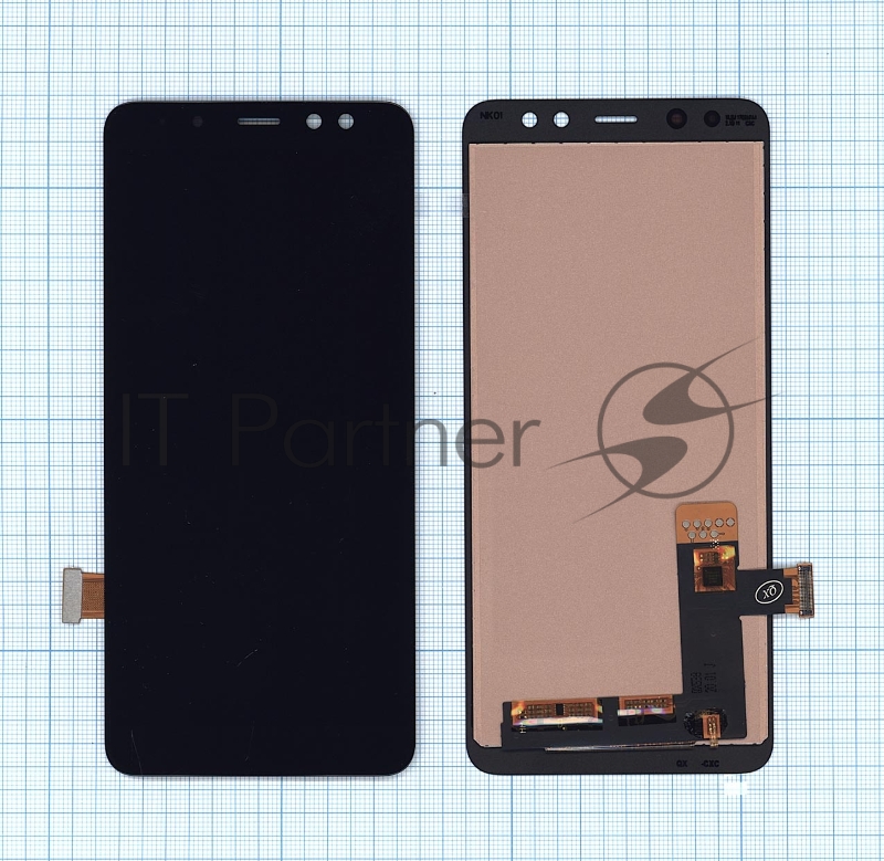 Дисплей для Samsung Galaxy A8 (2018) SM-A530F в сборе с тачскрином (TFT) черный