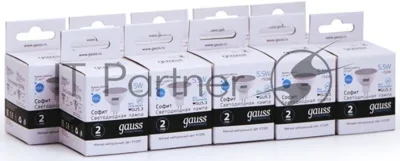 Лампа светодиодная Gauss Elementary MR16 5.5Вт цок.: GU5.3 спот 220B 4100K св. свеч. белый. ней. (упак.: 10 шт)